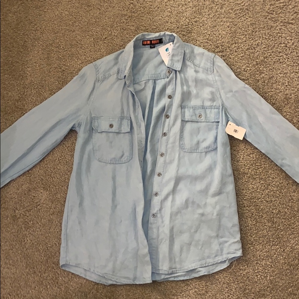 Button up “denim” type shirt